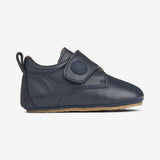 Wheat Footwear Dakota Skinn Innendørssko | Baby Indoor Shoes 1432 navy