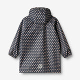 Wheat Outerwear Lang Regnjakke Finely Rainwear 1071 ink dots
