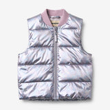 Wheat Outerwear Lettvekts Puffervest Fryd Vest 9609 silver sky flower