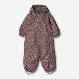 Wheat Outerwear Snødress Adi Tech | Baby Snowsuit 3121 eggplant buttercups