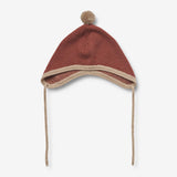 Wheat Outerwear Strikket Bonnet Muma | Baby Outerwear acc. 2072 red