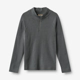 Wheat Outerwear Ullgenser med half zip Baselayer 9619 dark charcoal