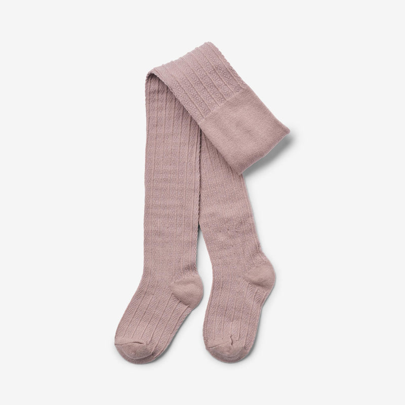 Wheat Main 2-Pack wool lace tights Karla Socks/Tights 1135 dry rose