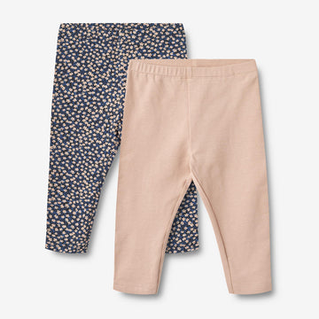 Wheat Main 2-pakning Jersey Leggings Jules | Baby Leggings 1481 blue flowers