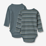 Wheat Main 2 Body Freddie L/S Underwear/Bodies 9547 blue multi stripe