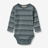 Wheat Main 2 Body Freddie L/S Underwear/Bodies 9547 blue multi stripe