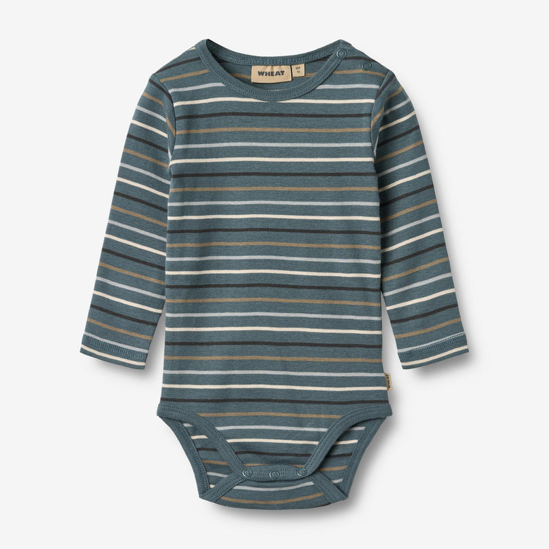Wheat Main 2 Body Freddie L/S Underwear/Bodies 9547 blue multi stripe