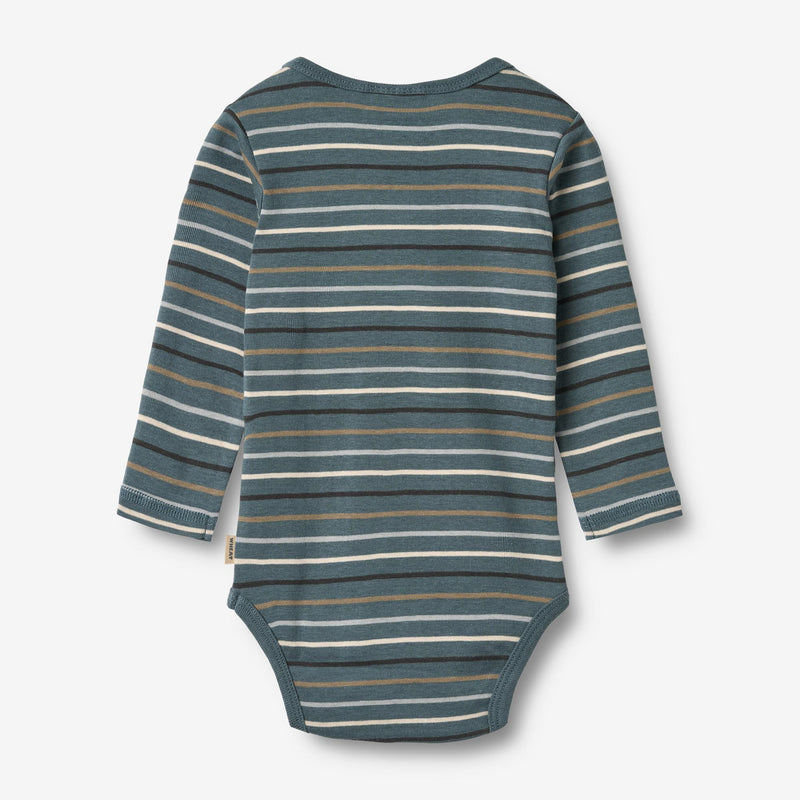 Wheat Main 2 Body Freddie L/S Underwear/Bodies 9547 blue multi stripe