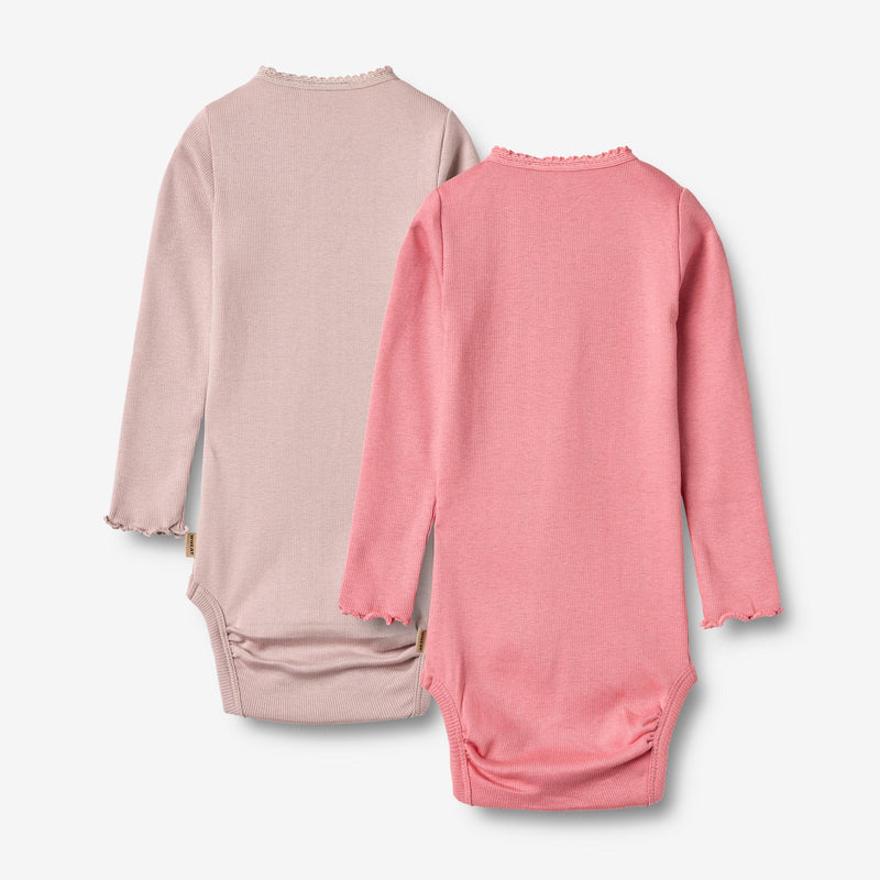 Wheat Main  2 Rib Body L/S Lotta Underwear/Bodies 2355 pink lilac