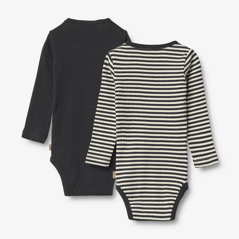 Wheat Main 2 Rib Body L/S Spencer Body 9432 navy rib stripe