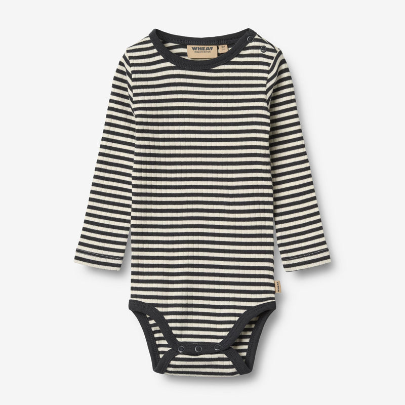 Wheat Main 2 Rib Body L/S Spencer Body 9432 navy rib stripe