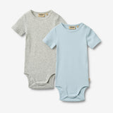 Wheat Main 2 Ribb Kortermet Body Timo Body 2703 summer sky