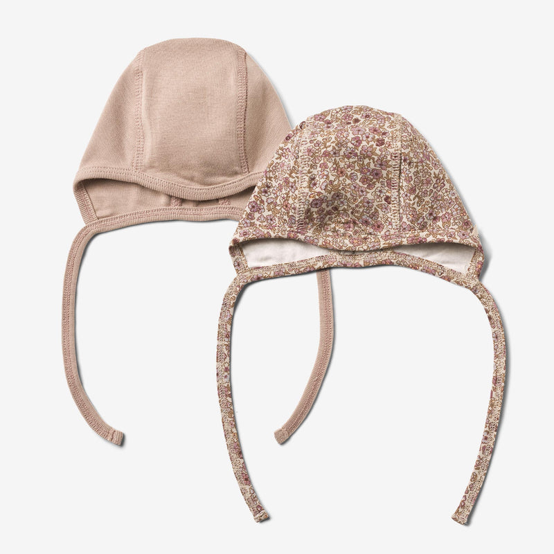 Wheat Main  2 Rib Cap Hassel | Baby Acc 0098 grey rose flowers