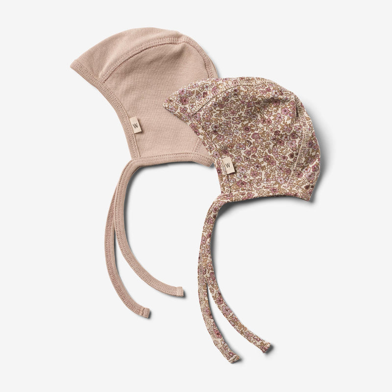 Wheat Main  2 Rib Cap Hassel | Baby Acc 0098 grey rose flowers