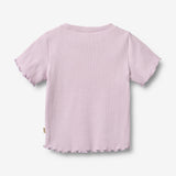 Wheat Main 2 Rib T-shirt S/S Alicia T-Shirt 9649 pink blue flowers