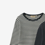 Wheat Main 2 Rib T-skjorte L/S Stig Jersey Tops and T-Shirts 9432 navy rib stripe