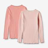 Wheat Main  2 Rib T-skjorter L/S Reese Jersey Tops and T-Shirts 2510 rosette ballet