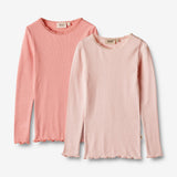 Wheat Main  2 Rib T-skjorter L/S Reese Jersey Tops and T-Shirts 2510 rosette ballet