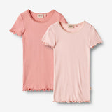 Wheat Main  2 Rib T-skjorter S/S Katie Jersey Tops and T-Shirts 2510 rosette ballet