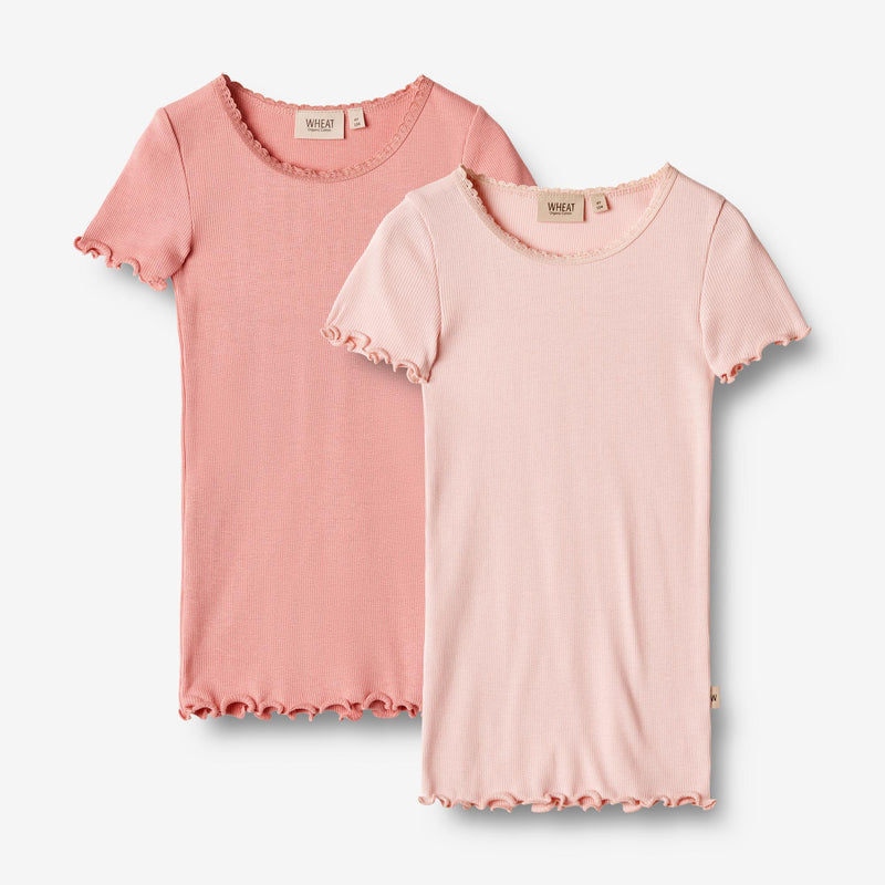 Wheat Main  2 Rib T-skjorter S/S Katie Jersey Tops and T-Shirts 2510 rosette ballet