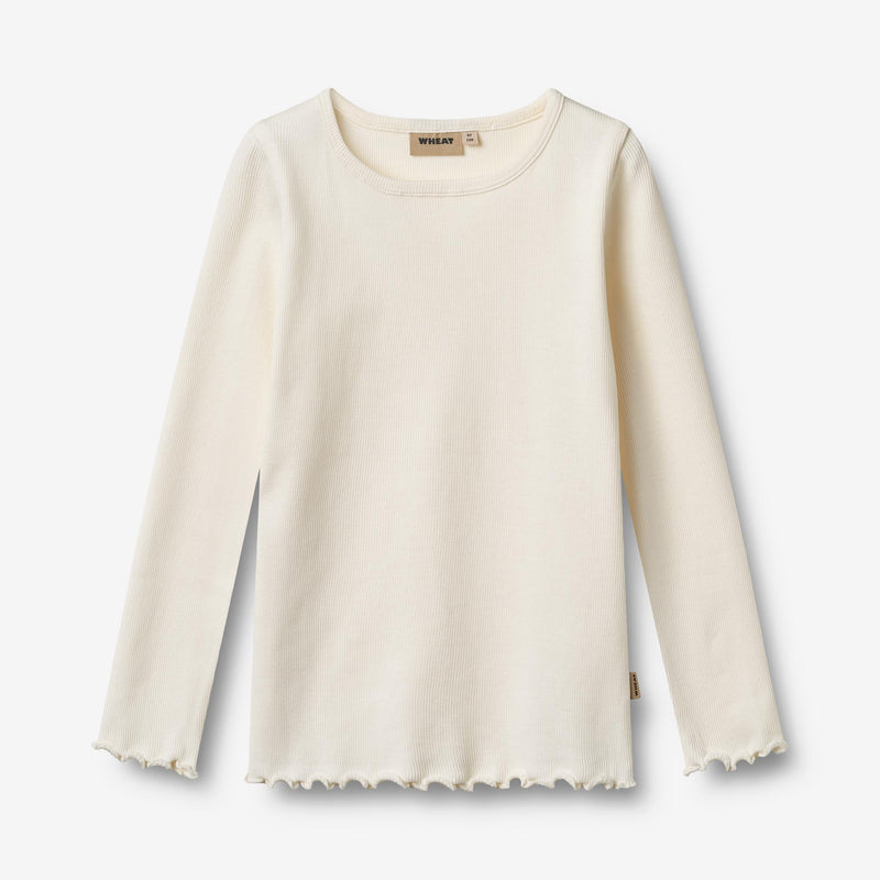 Wheat Main 2 Ribb T-skjorte L/S Ida T-Shirt 2487 rose powder