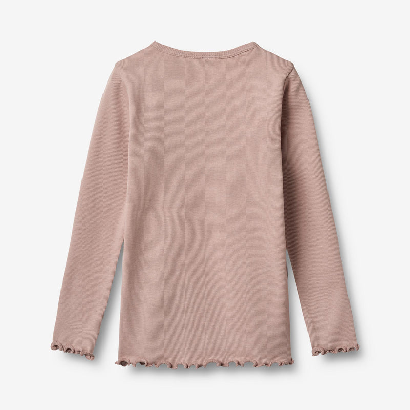 Wheat Main 2 Ribb T-skjorte L/S Ida T-Shirt 2487 rose powder