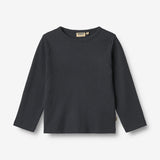 Wheat Main 2 Ribbe-T-skjorte L/S Milo T-Shirt 1432 navy