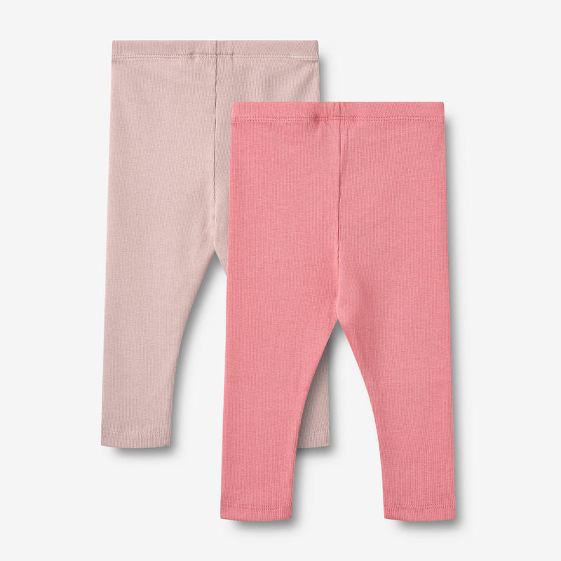 Wheat Main 2 Ribbestrikket Leggings Maddy Legging 2355 pink lilac