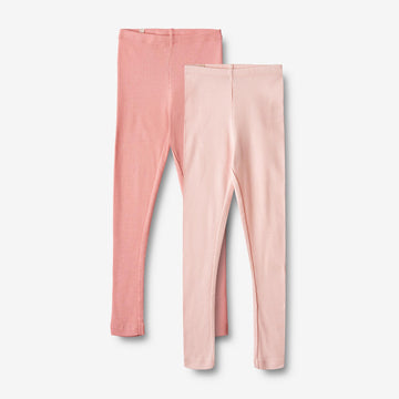 Wheat Main  2 Ribbestrikket Leggings Maddy Leggings 2510 rosette ballet