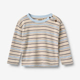 Wheat Main 2 T-skjorte L/S Ebbe T-Shirt 9877 multi blue stripe