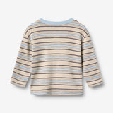 Wheat Main 2 T-skjorte L/S Ebbe T-Shirt 9877 multi blue stripe