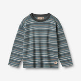 Wheat Main 2 T-skjorte L/S Hans Jersey Tops and T-Shirts 9547 blue multi stripe