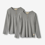 Wheat Main 2 T-skjorte L/S Morris T-Shirt 9624 flint