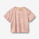 Wheat Main 2 T-skjorte S/S Ella T-Shirt 9876 magenta heart flowers