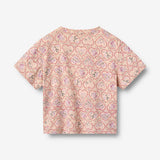 Wheat Main 2 T-skjorte S/S Ella T-Shirt 9876 magenta heart flowers