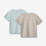 Wheat Main 2 T-skjorte S/S Fabian T-Shirt 9877 multi blue stripe