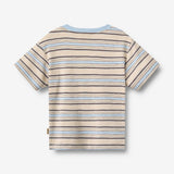 Wheat Main 2 T-skjorte S/S Fabian T-Shirt 9877 multi blue stripe