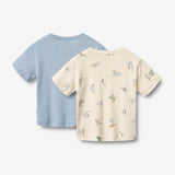 Wheat Main 2 T-skjorte S/S Fabian T-Shirt 9669 whale friends