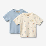 Wheat Main 2 T-skjorte S/S Fabian T-Shirt 9669 whale friends