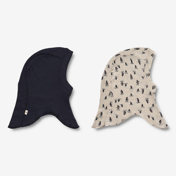 Wheat Wool  2 Ull Balaclava Felix | Baby Acc 1043 blue