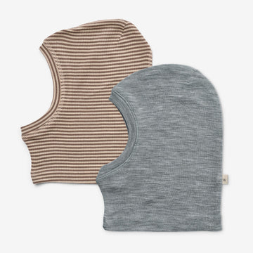 Wheat Wool 2 ull balaclava Kim Accessory 9578 wood stripe