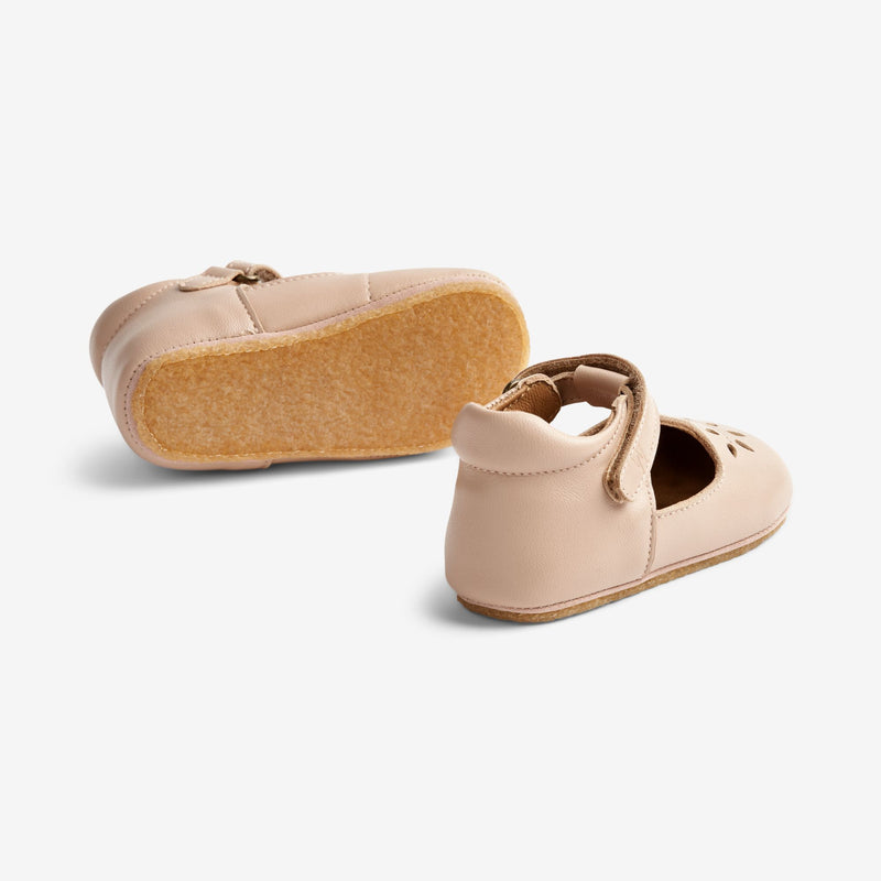 Wheat Footwear Adele Mary Jane innendørssko | Baby Indoor Shoes 9009 beige rose