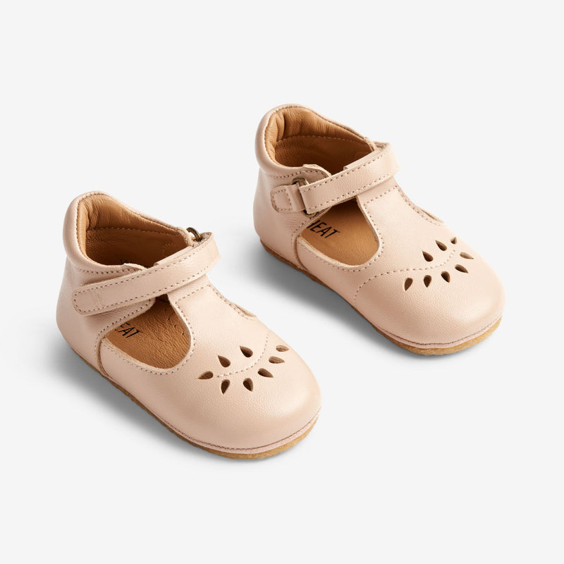 Wheat Footwear Adele Mary Jane innendørssko | Baby Indoor Shoes 9009 beige rose