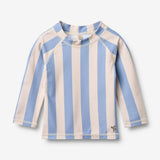 Wheat Main Bade-T-skjorte Dilan T-Shirt 9732 bold blue stripe