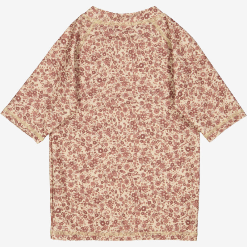 Wheat Main  Bade T-skjorte Jackie SS Swimwear 2073 red flower meadow