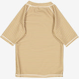 Wheat Main  Bade T-skjorte Jackie SS Swimwear 5096 golden green stripe