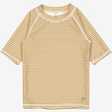 Wheat Main  Bade T-skjorte Jackie SS Swimwear 5096 golden green stripe