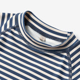 Wheat Main  Bade T-skjorte L/S Dilan Swimwear 1325 indigo stripe