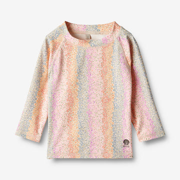 Wheat Main  Bade T-skjorte L/S Dilan Swimwear 9506 rainbow flowers