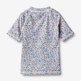 Wheat Main  Bade T-skjorte S/S Jackie Swimwear 1301 blue flower meadow